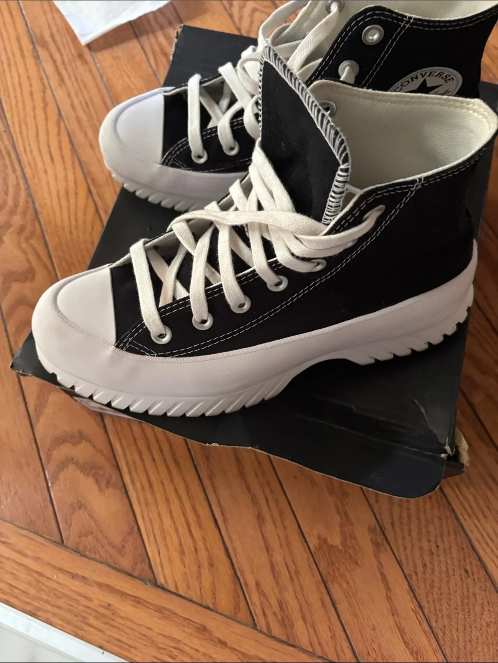 Converse Kids High-Top Sneakers in Black and White
